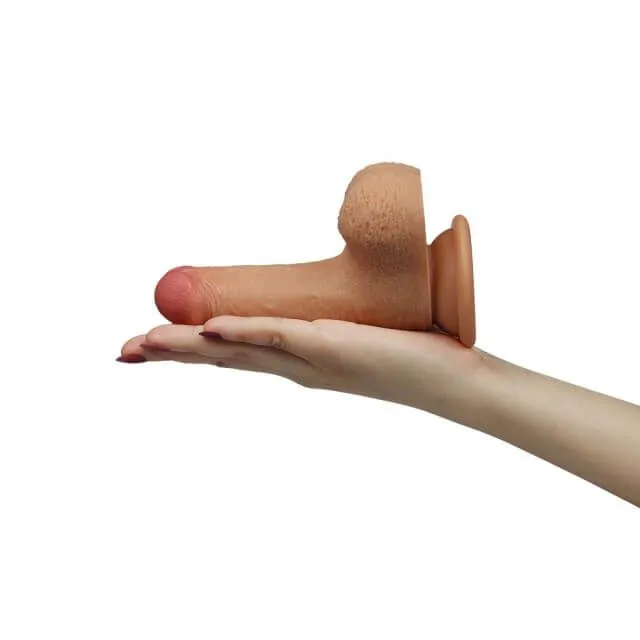 вибратор с мошонкой lovetoy gabe, телесный в России