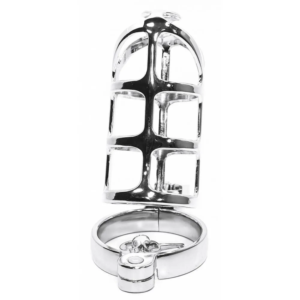 клетка на член pipedream metal worx cock cage xl, металлическая в России