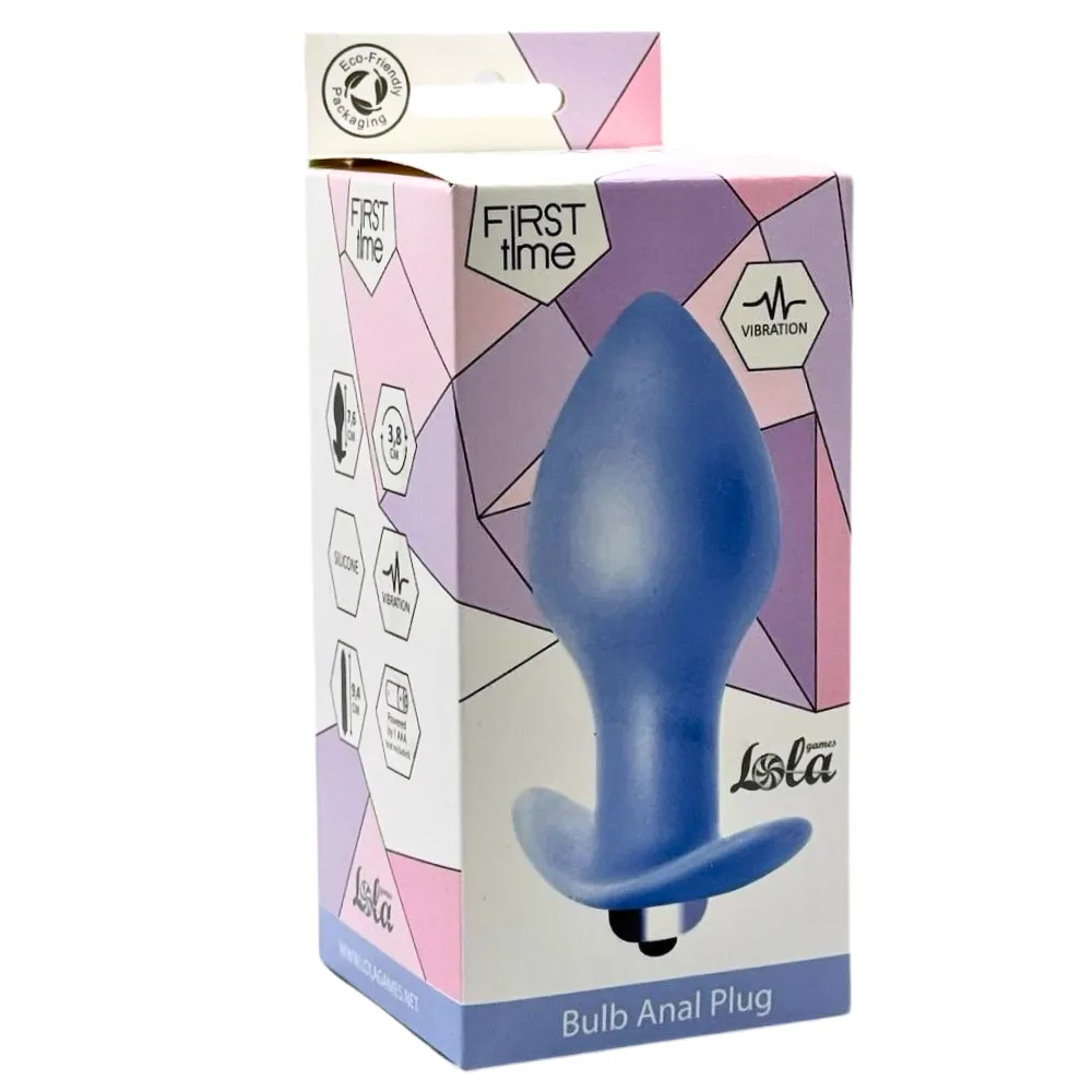 анальная пробка с вибрацией bulb anal plug blue (батарейки ааа) 5006-02lola в России