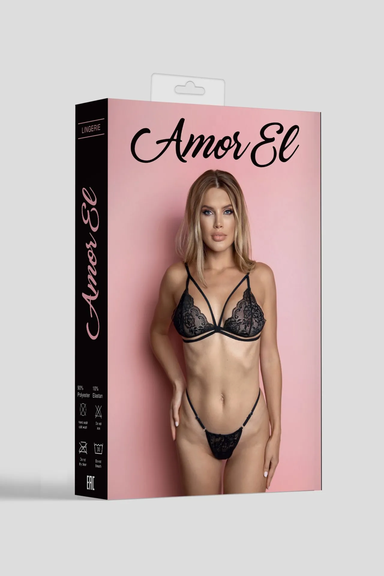 Эротическое комплект эротического белья pura черный l/xl в России