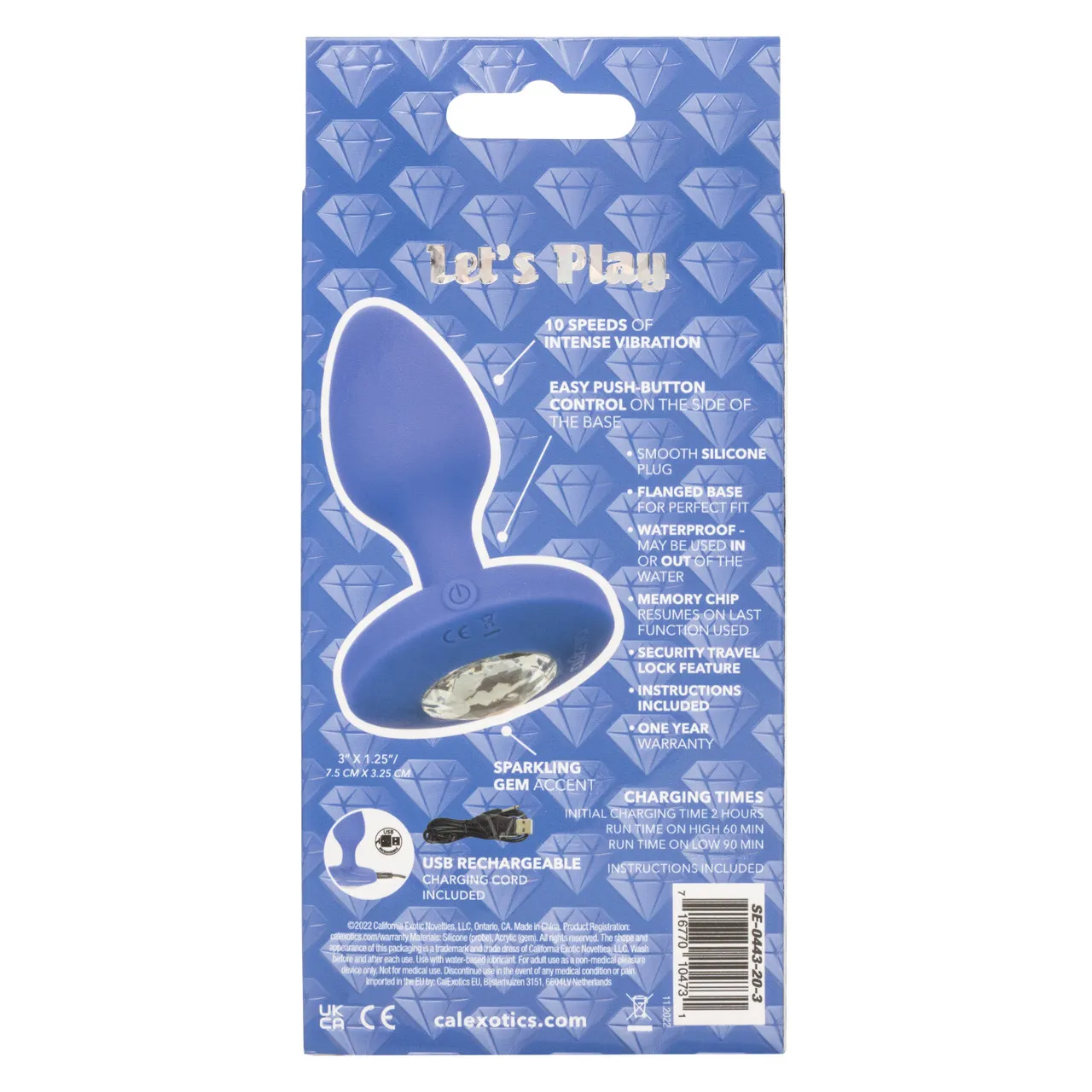 перезаряжаемая анальная вибропробка cheeky gems medium rechargeable vibrating probe в России