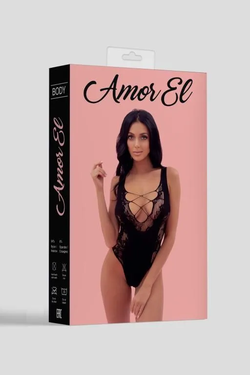 Эротическое боди amor el (s/l), черный в России