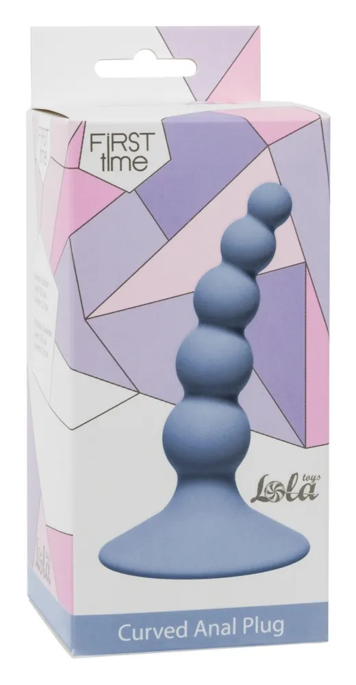 анальная пробка ribbed plug blue 4108-02lola в России
