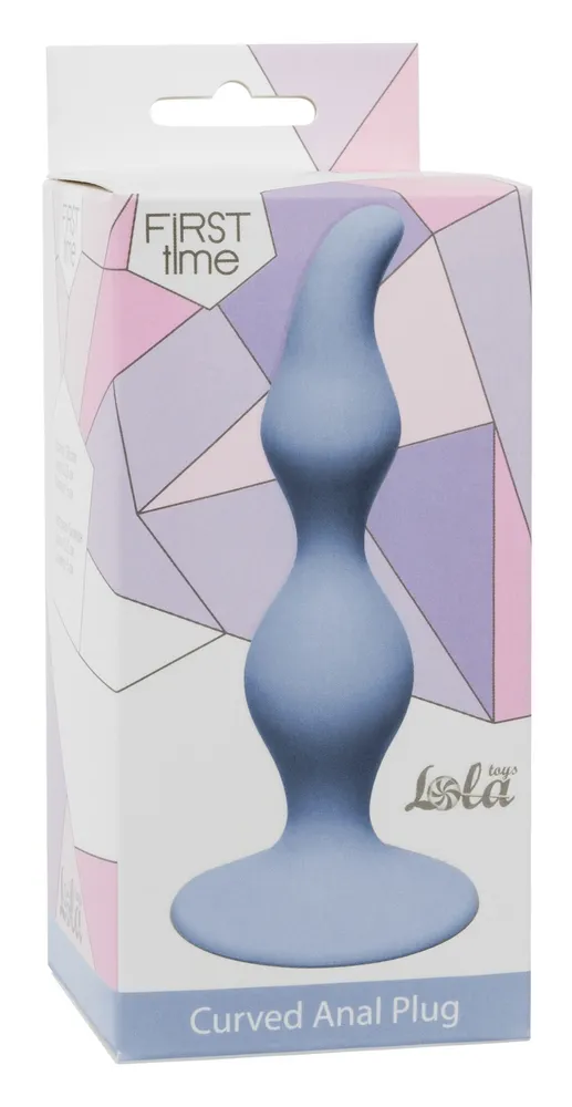 анальная пробка curved anal plug blue 4105-02lola в России
