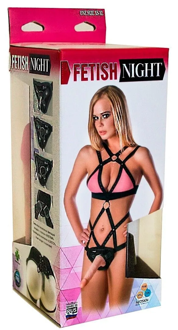 костюм бдсм lovetoy унистрап со шнуровкой, 2 насадки в России