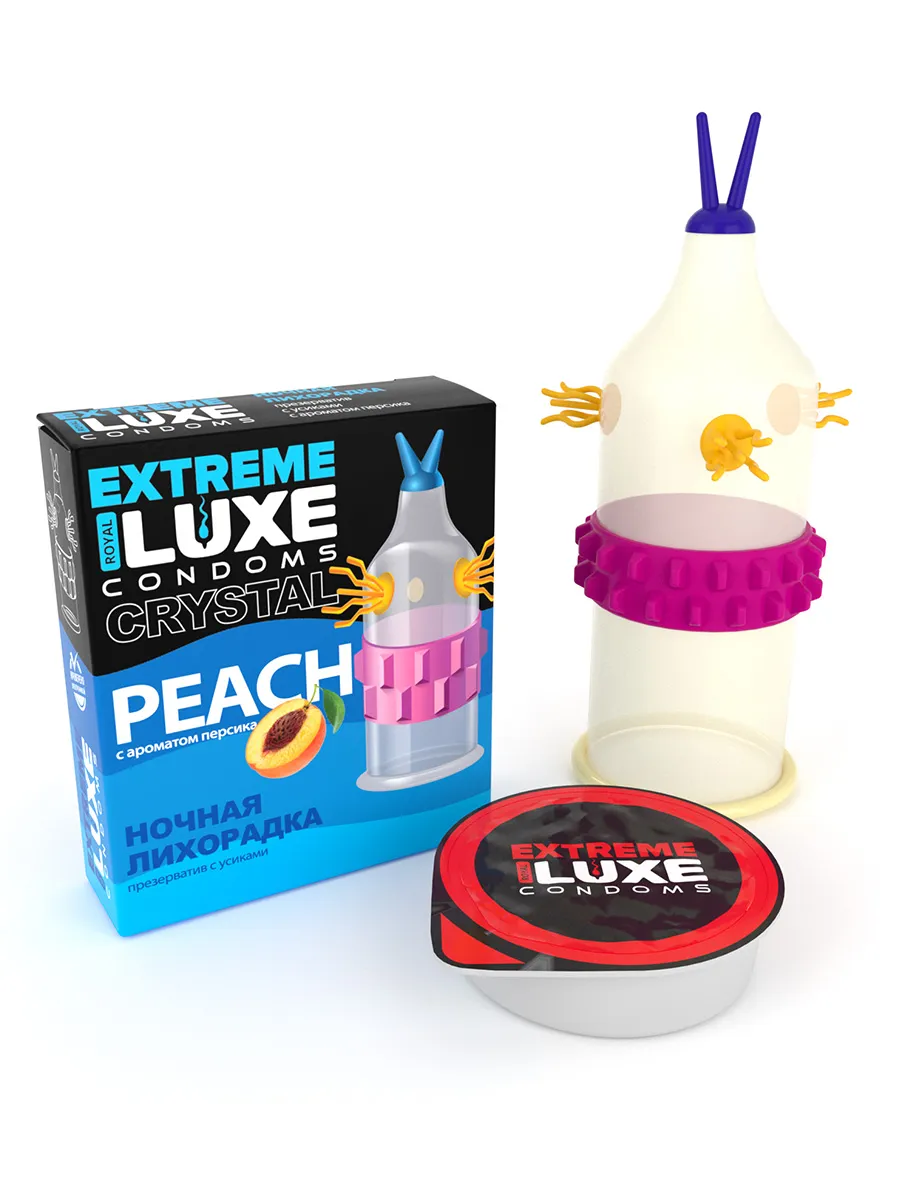 Презервативы презерватив luxe black extreme ночная лихорадка, персик в России