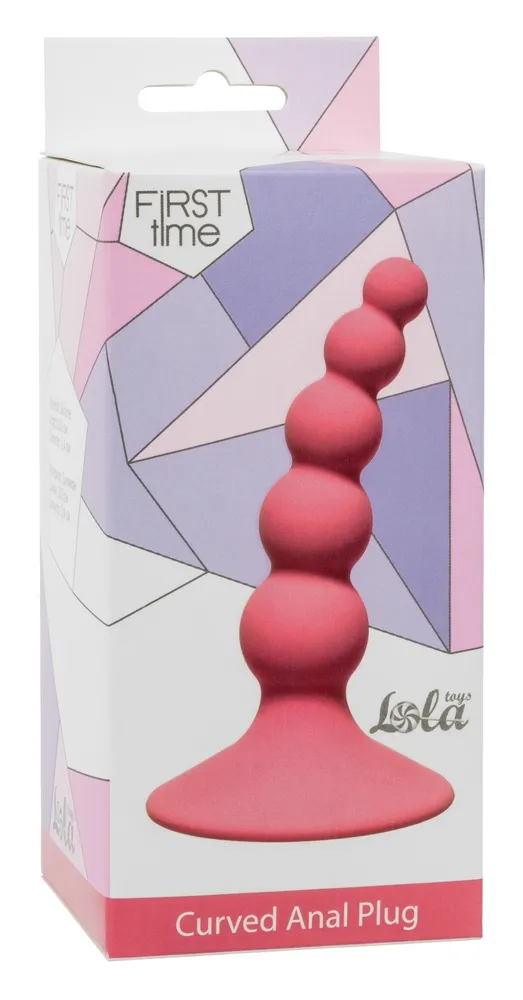 анальная пробка ribbed plug pink 4108-01lola в России