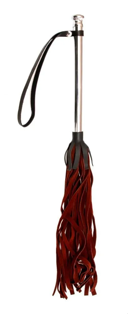 Плеть PinkRabbit Бургундия из натурального велюра, бордовая