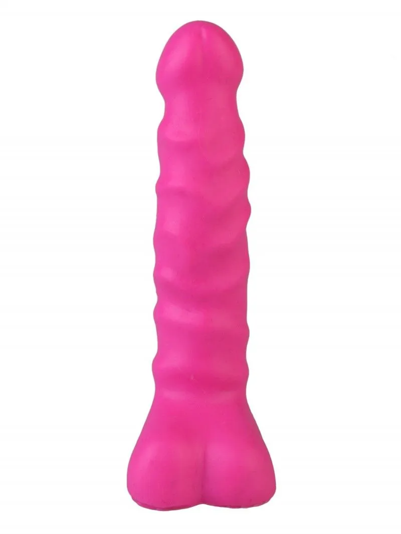 анальный стимулятор с мошонкой. ярко-розовый в России