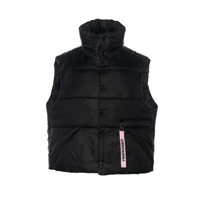 Жилет стеганный черный Pink Rabbit, 50-54