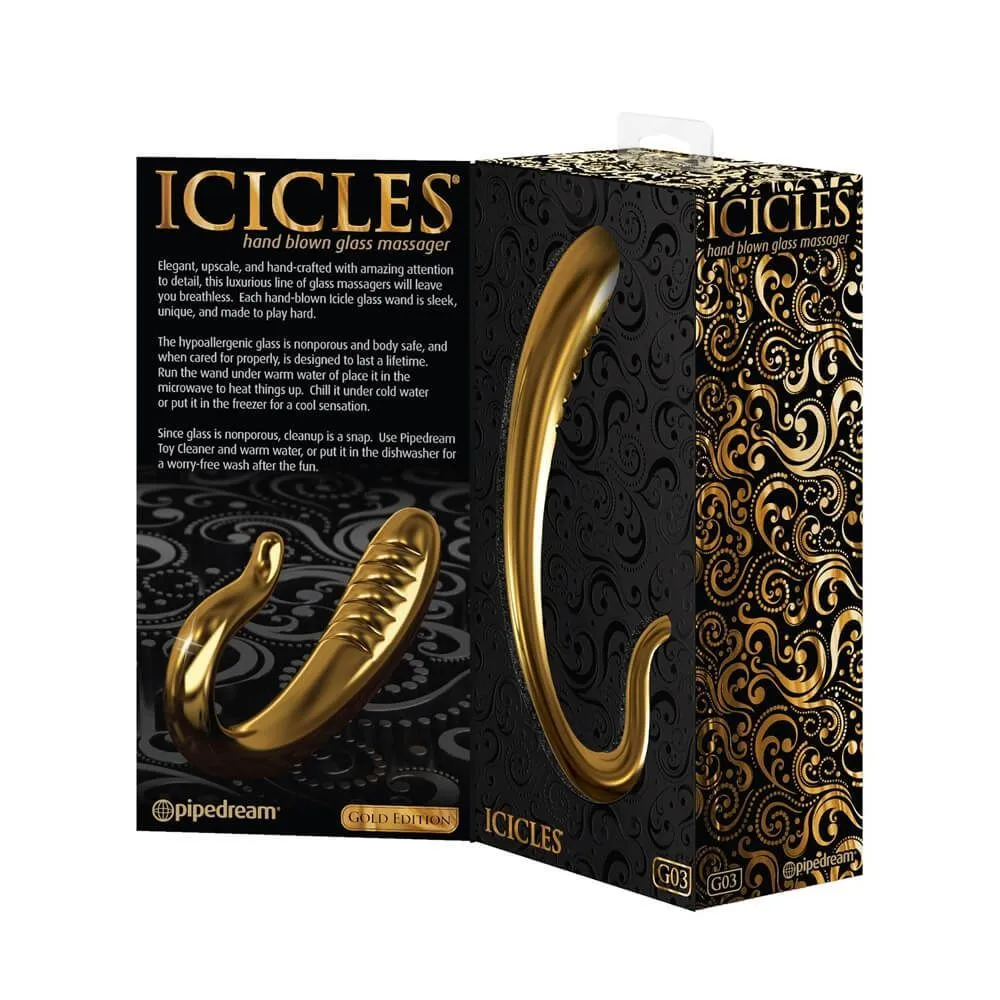 фаллоимитатор pipedream icicles gold edition g03, стеклянный в России