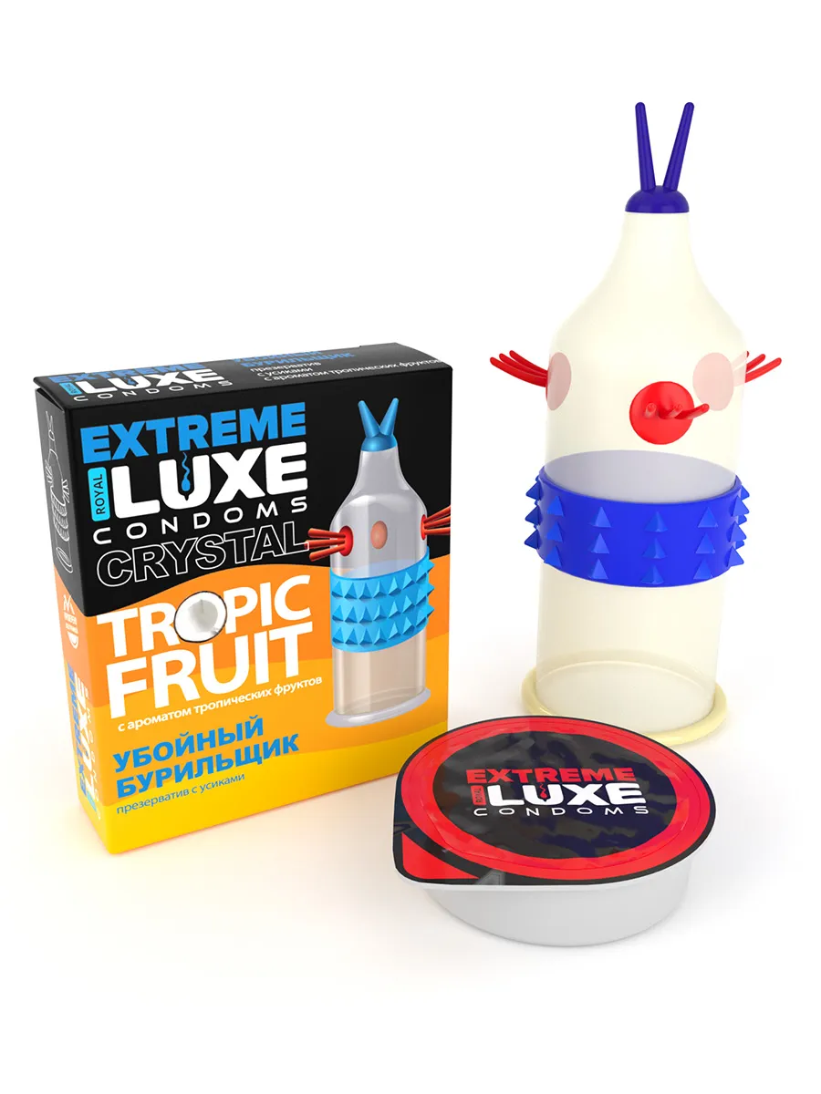 Презервативы презерватив luxe black extreme убойный бурильщик, тропические фрукты в России