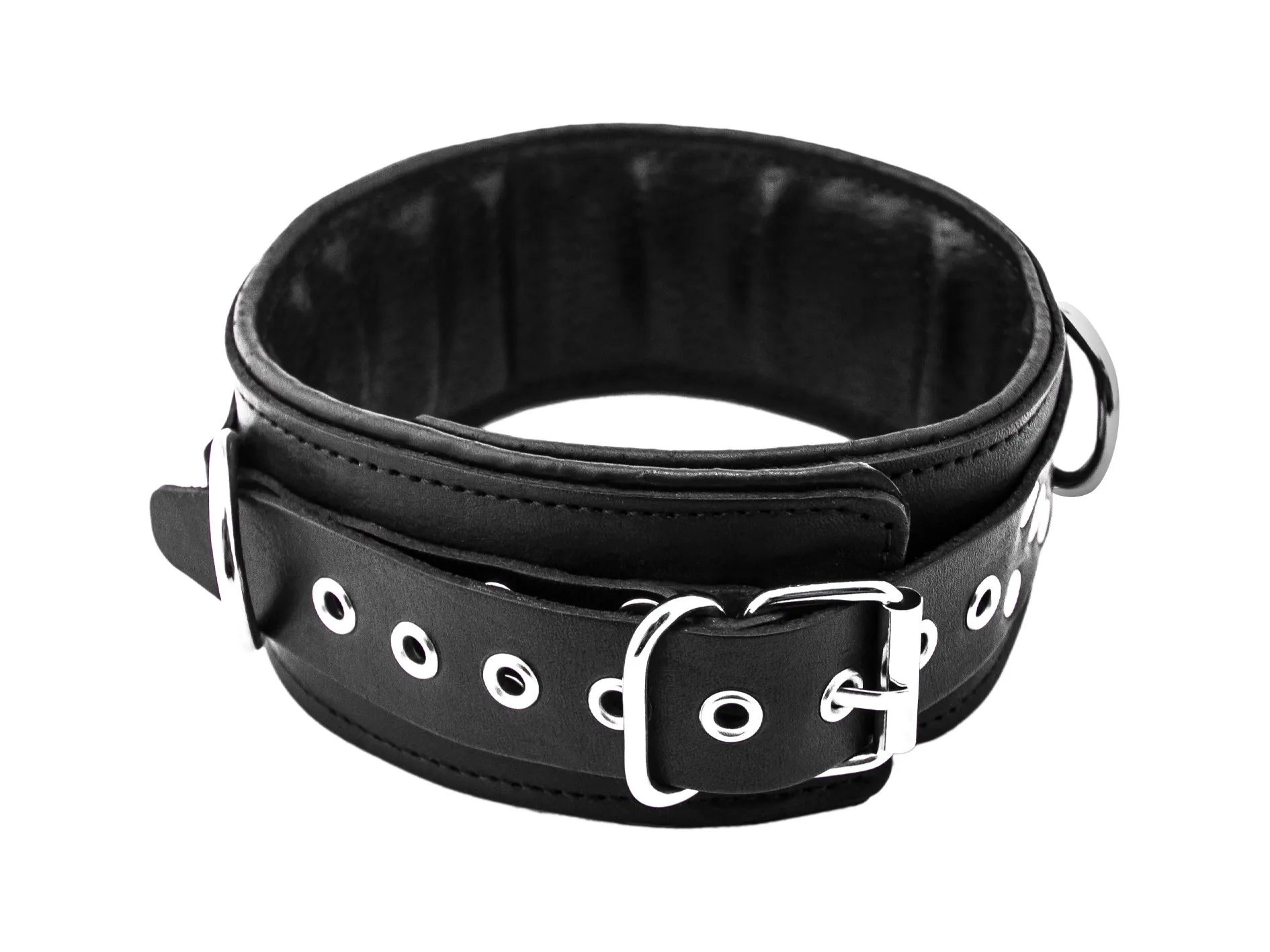 ошейник pinkrabbit на мягкой подкладке, чёрный в России