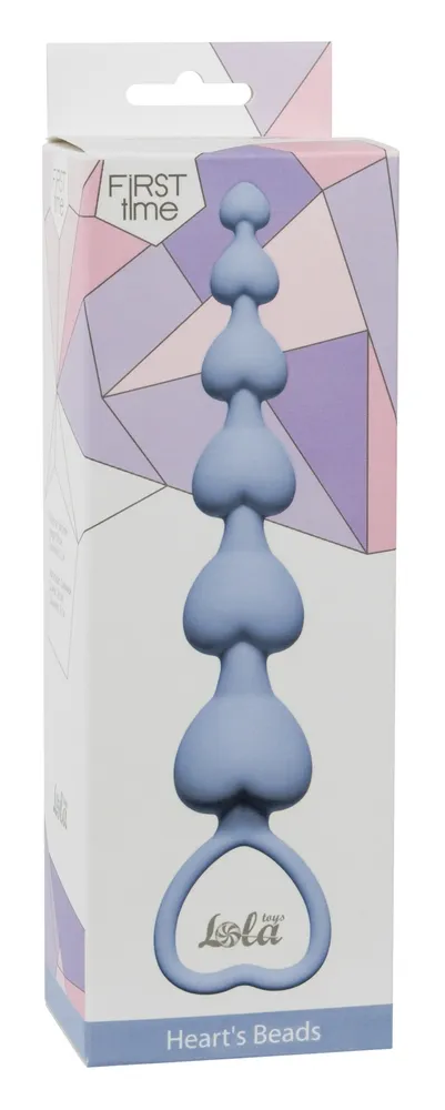 анальная цепочка heart's beads blue 4101-02lola в России