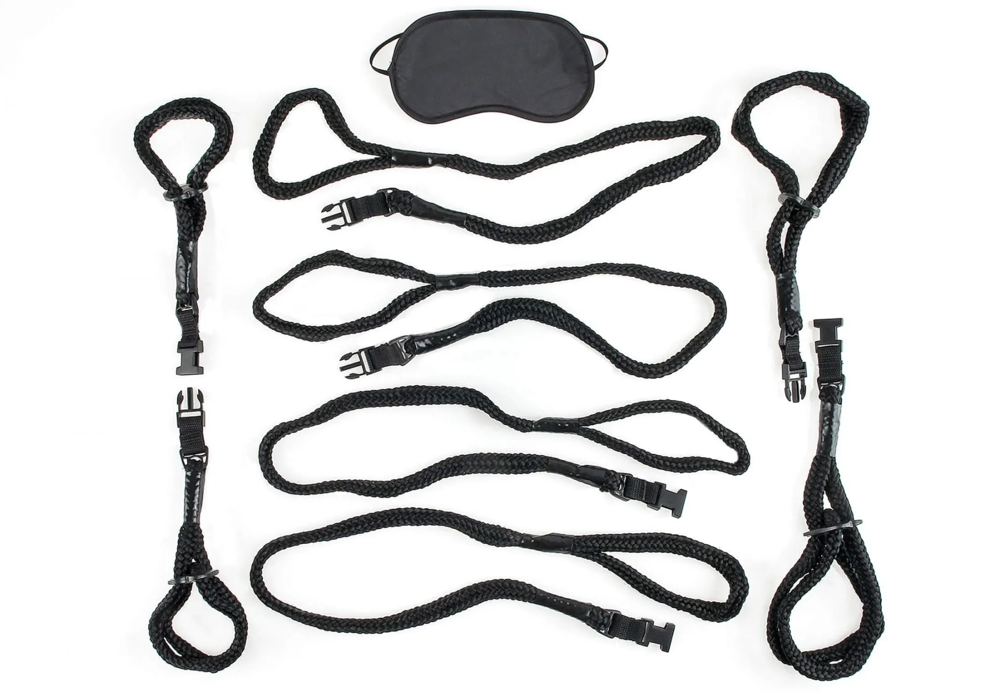 БДСМ набор Pipedream Rope Cuff and Tether Set, черный