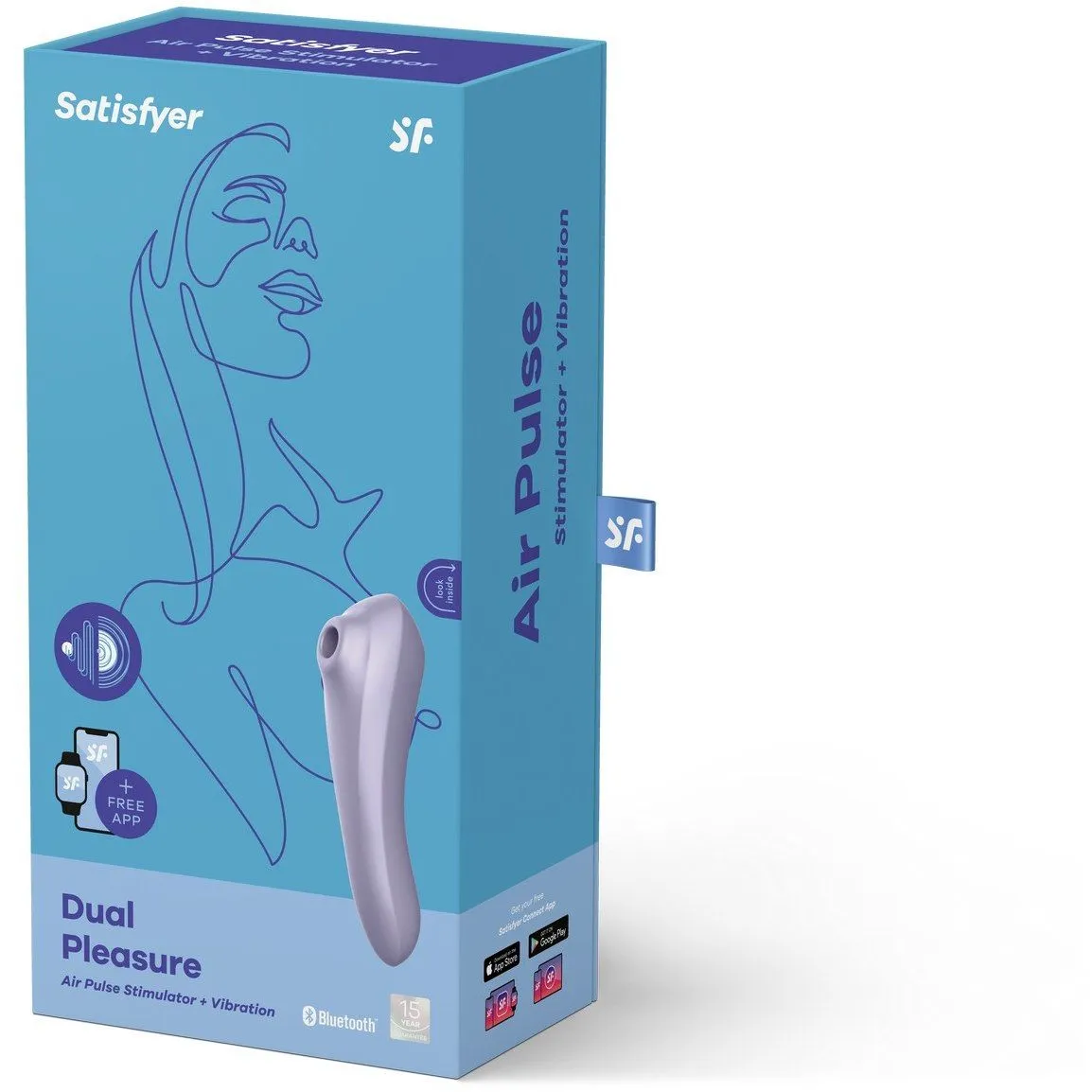 вакуумно-волновой бесконтактный стимулятор клитора satisfyer dual pleasure, лиловый в России