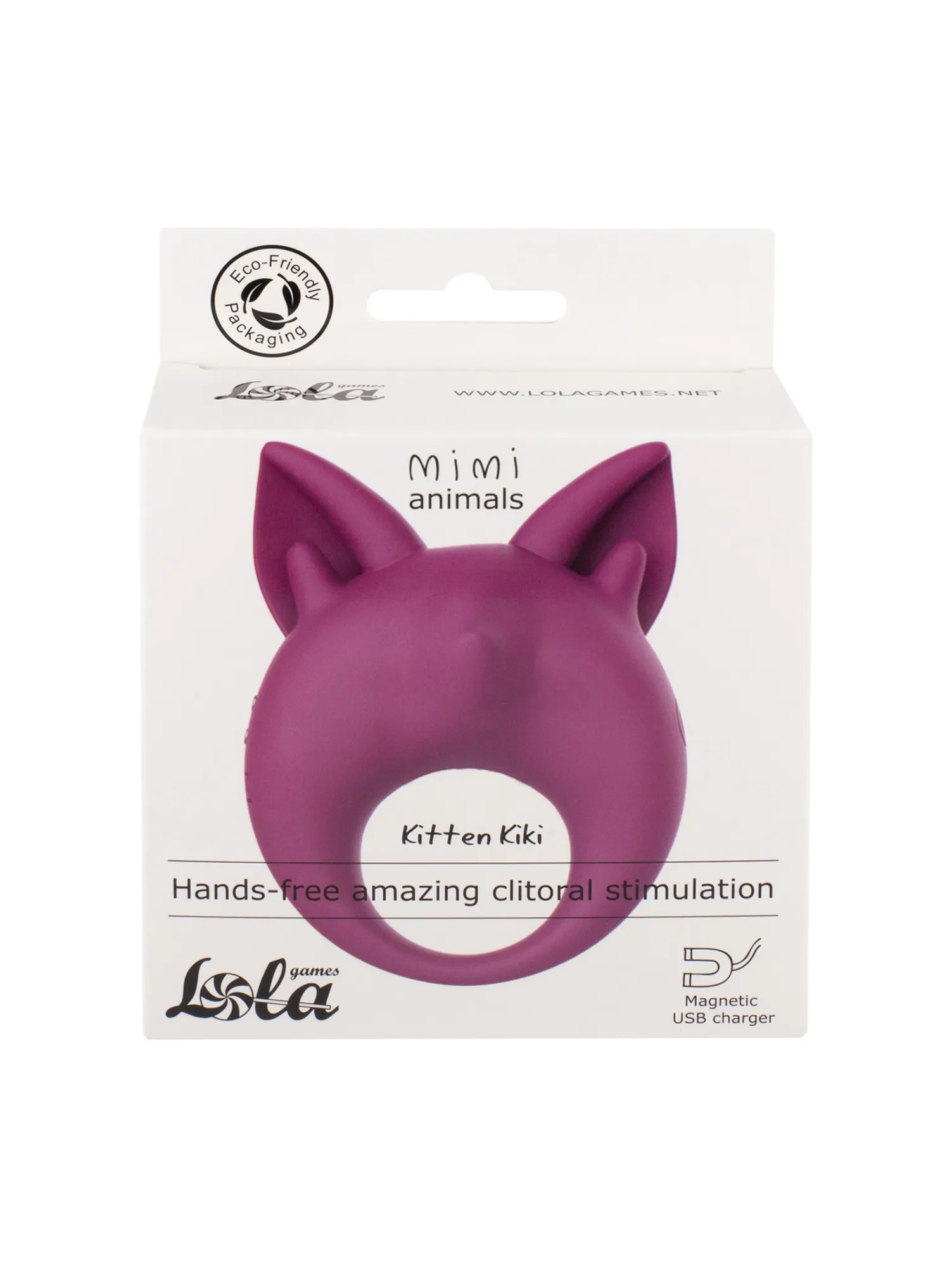 перезаряжаемое кольцо для клиторальной стимуляции mimi animals kitten kiki purple 7200-03lola в России