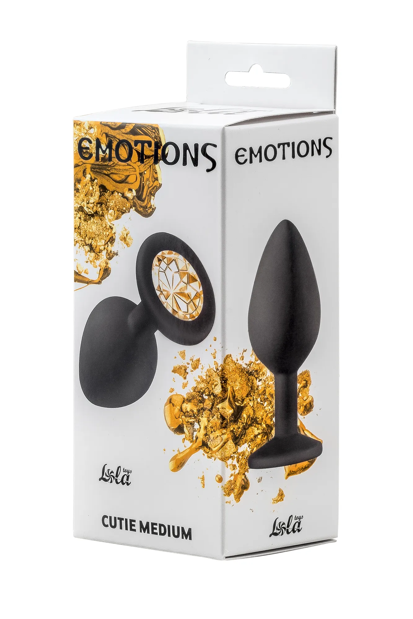 анальная пробка emotions cutie medium black  golden crystal 4012-07lola в России