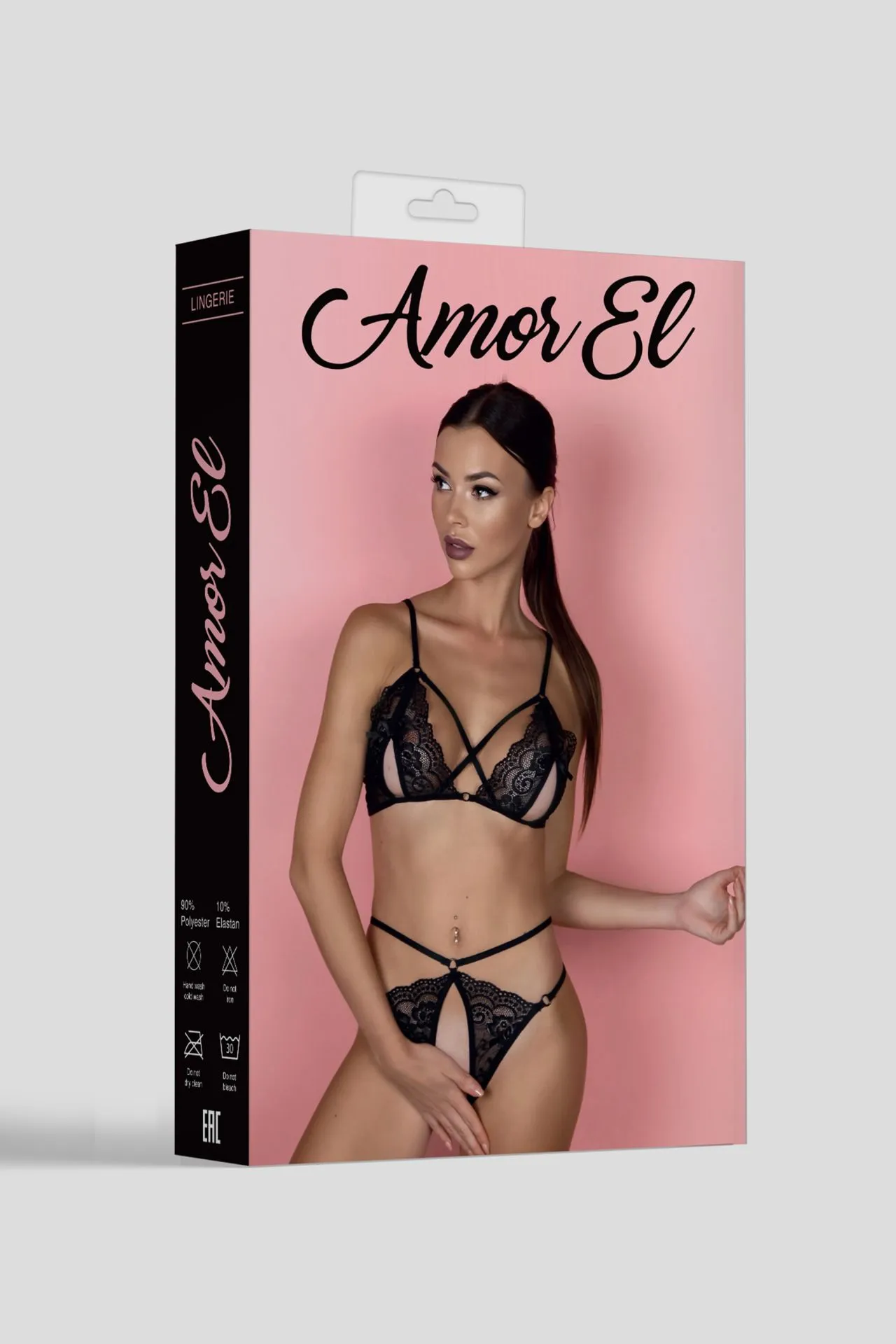 Эротическое комплект эротического белья malda черный l/xl в России