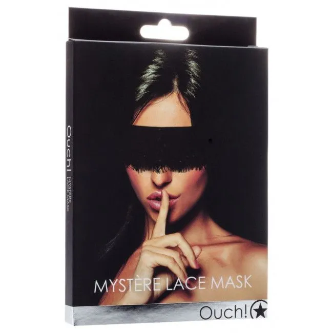 кружевная повязка на глаза mystere lace mask, черная в России