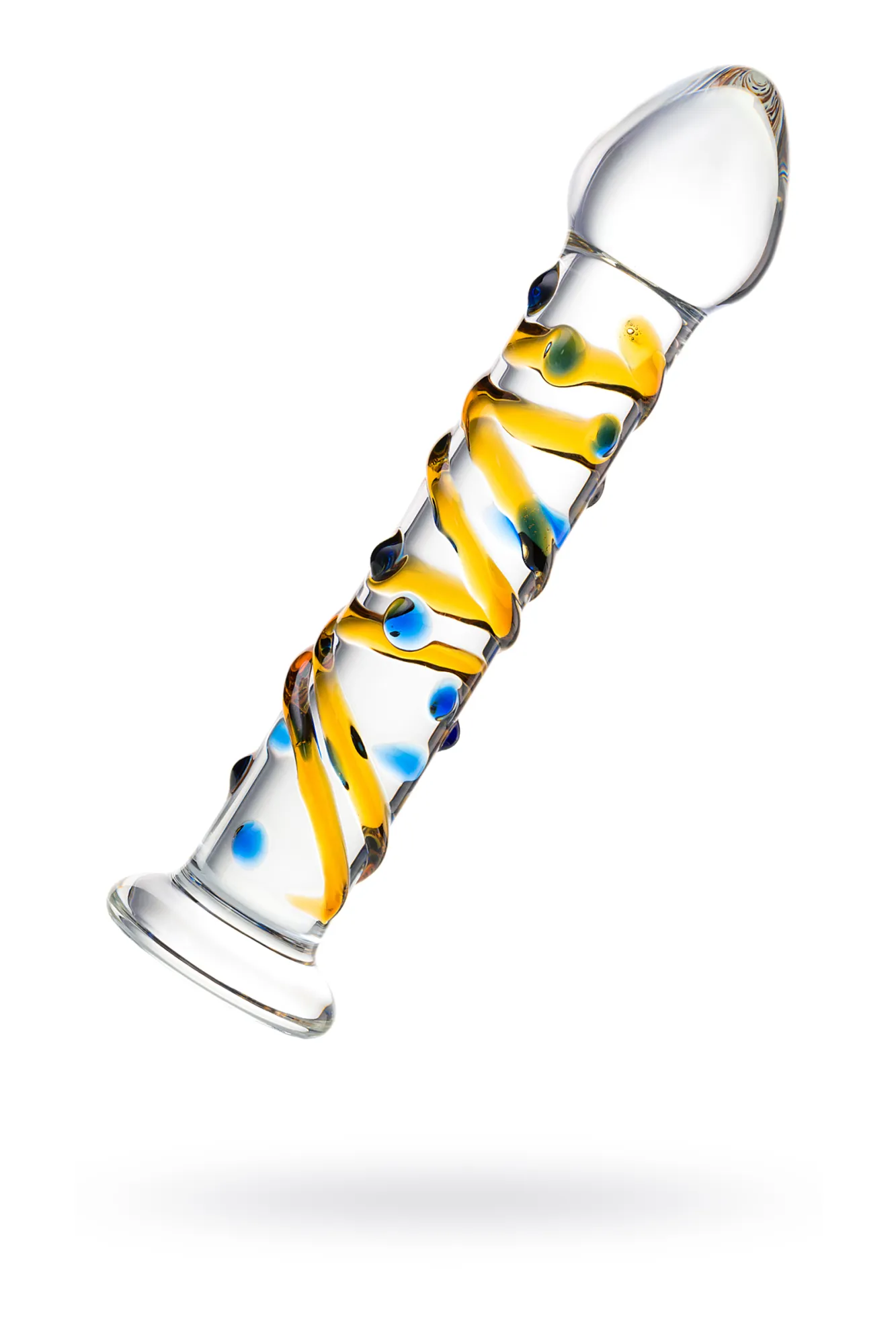 Нереалистичный фаллоимитатор Sexus Glass, стекло, прозрачный, 17,5 см