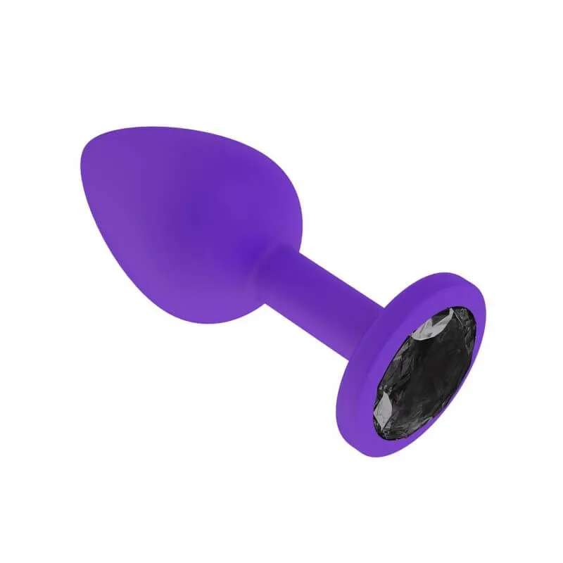 Пробка силиконовая фиолетовая с черным кристаллом