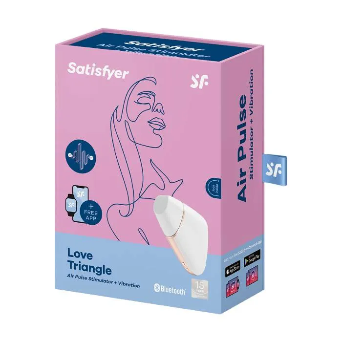 вибро-вакуумно-волновой стимулятор satisfyer love triangle, белый в России