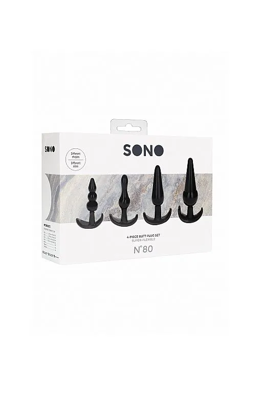 набор анальных пробок no. 80 4-piece butt plug set в России