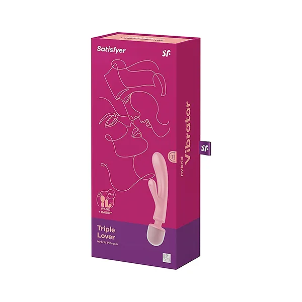универсальный массажер ванд-кролик satisfyer triple lover, розовый в России
