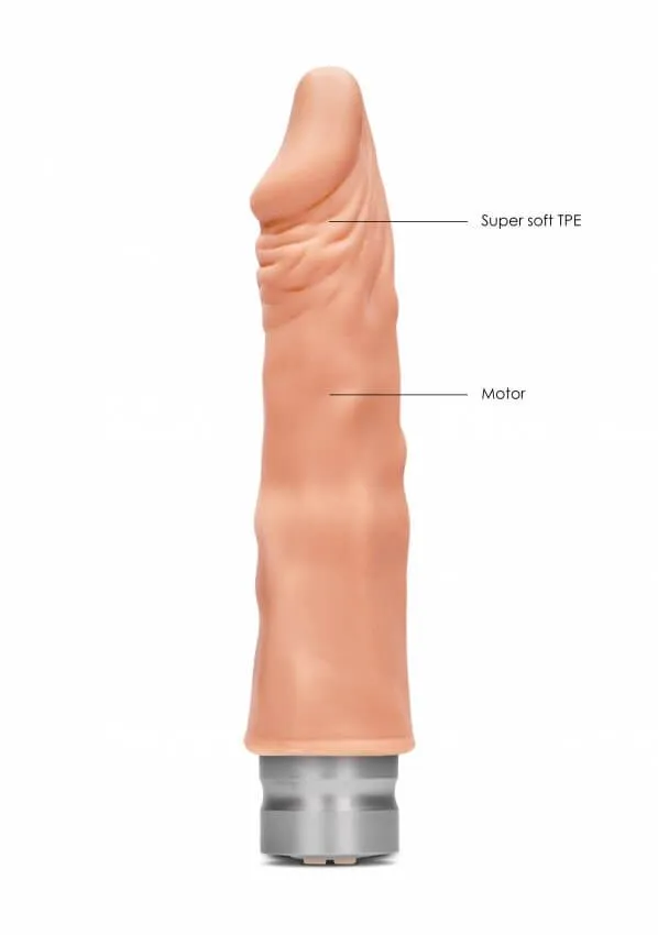 вибромассажер реалистичный realrock vibrating dildo, телесный в России