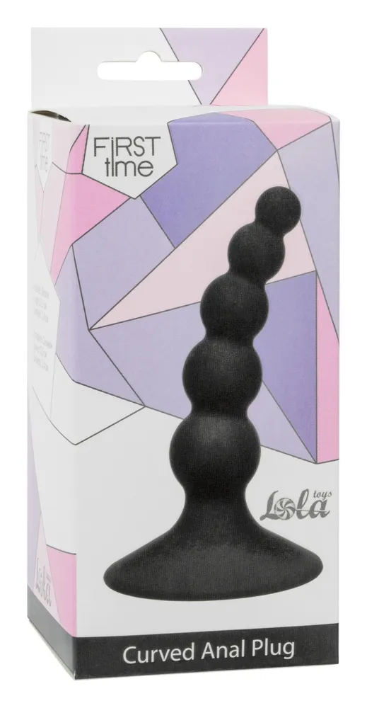 анальная пробка ribbed plug black 4108-03lola в России