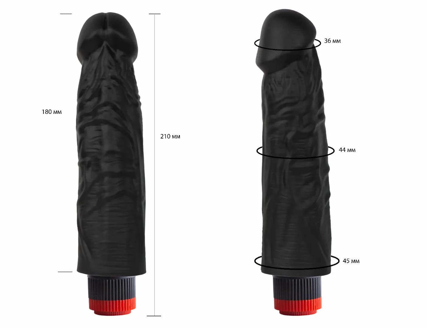 вибратор реалистик черный  биоклон 417400ru в России