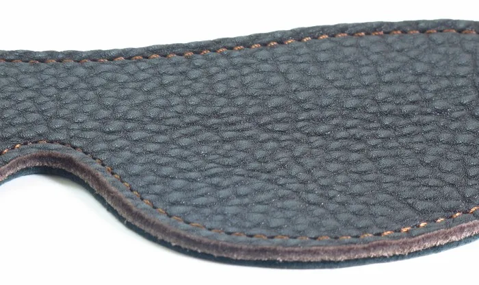 маска из натуральной кожи коричневая двухсторонняя 58003ars в России