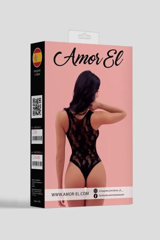 Эротическое боди amor el (s/l), черный в России