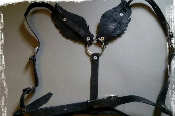 Эротическое бондажный комплект подиум крылья, черный в России