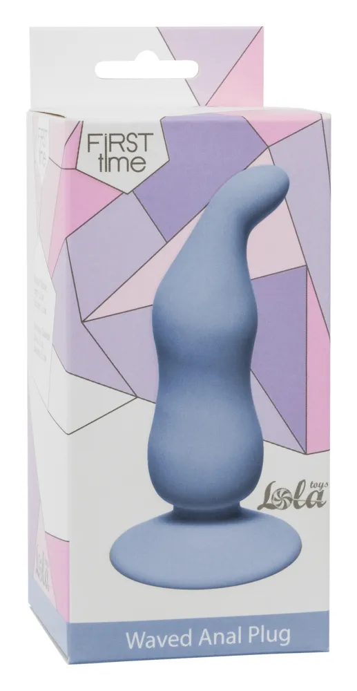 анальная пробка waved anal plug blue 4104-02lola в России