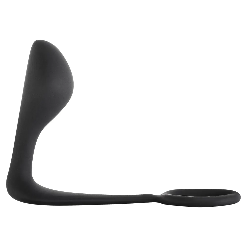 мужской анальный стимулятор с кольцом на пенис button anal plug black 4216-01lola в России