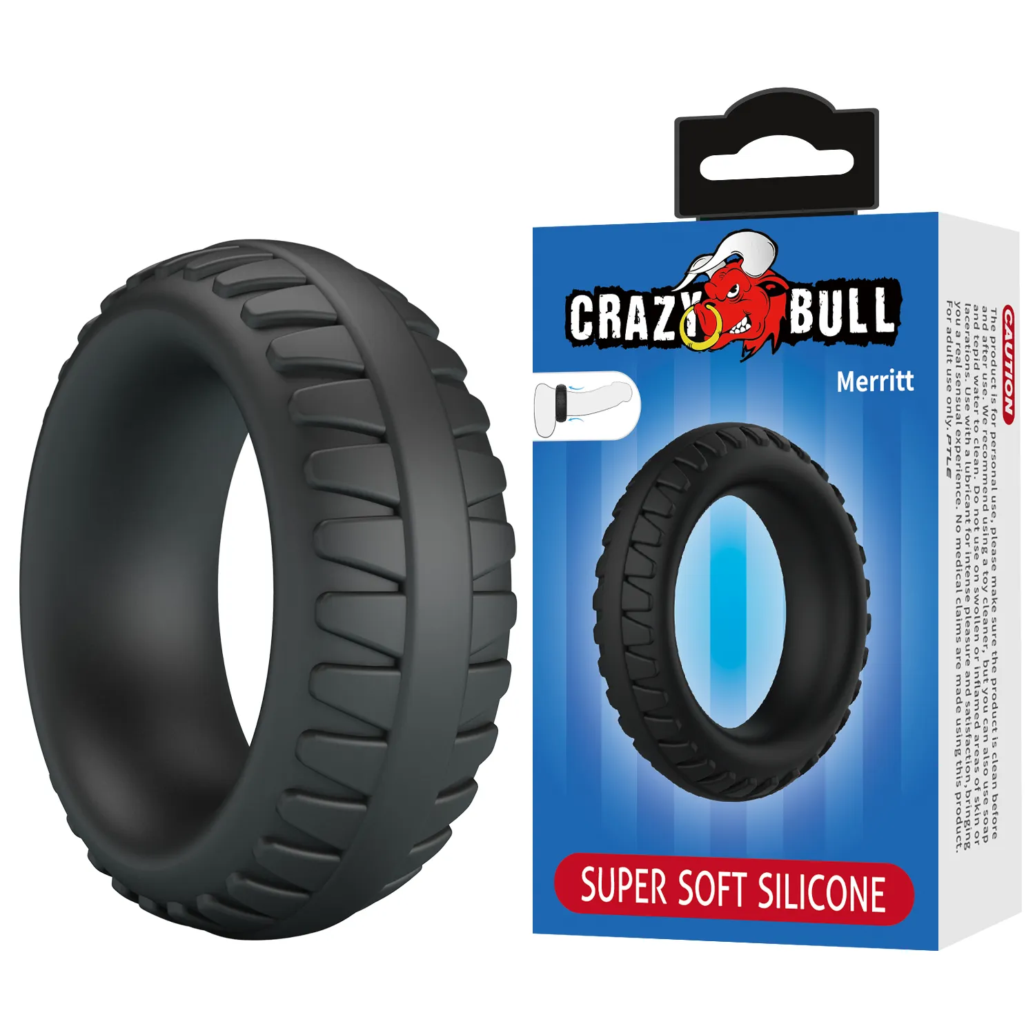 эрекционное кольцо из силикона растягивающееся черное crazy bull bi-210244 в России