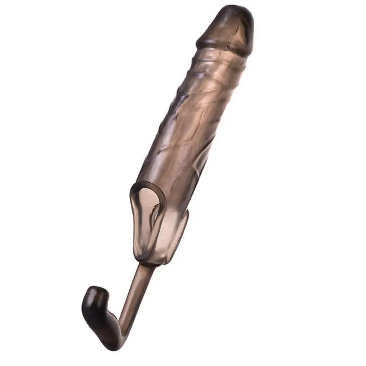 Насадка ToyFa XLover для увеличения, с дополнительной стимуляцией, чёрная, 15 см