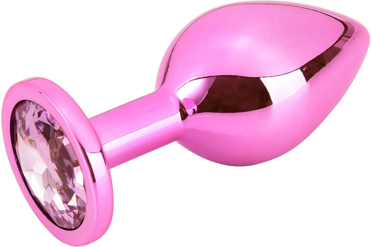 розовая алюминивая анальная пробка small в России