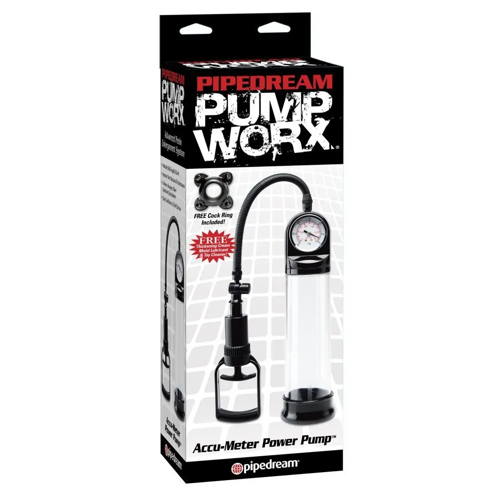 помпа pipedream accu-meter power pump, прозрачная в России