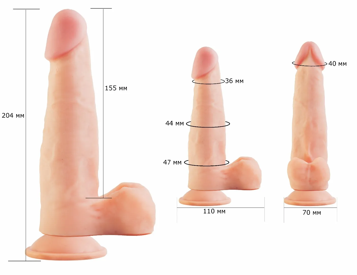 фаллоимитатор  human copy 7"3  611603ru в России