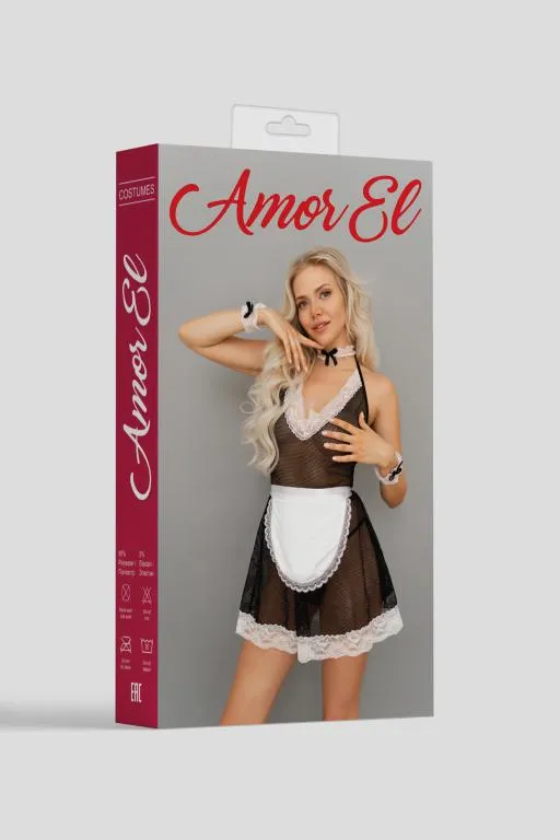 Эротическое эротический игровой костюм "безотказная горничная" l-xl в России