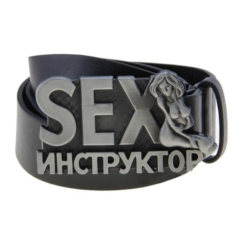 Ремень Сима Ленд Sex Инструктор, с бляхой