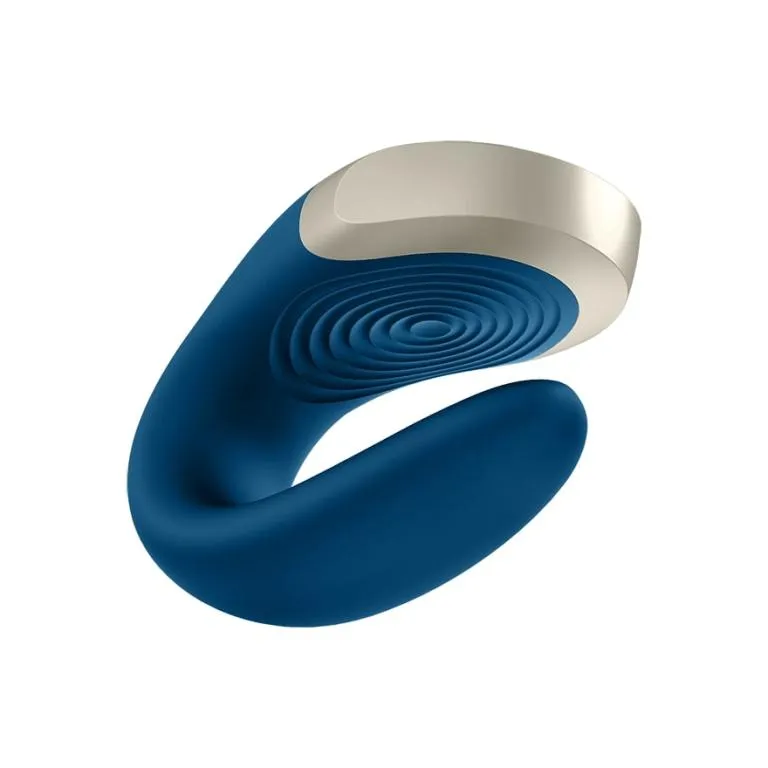 парный вибратор satisfyer double love с возможностью управления через пульт и приложение (голубой) в России