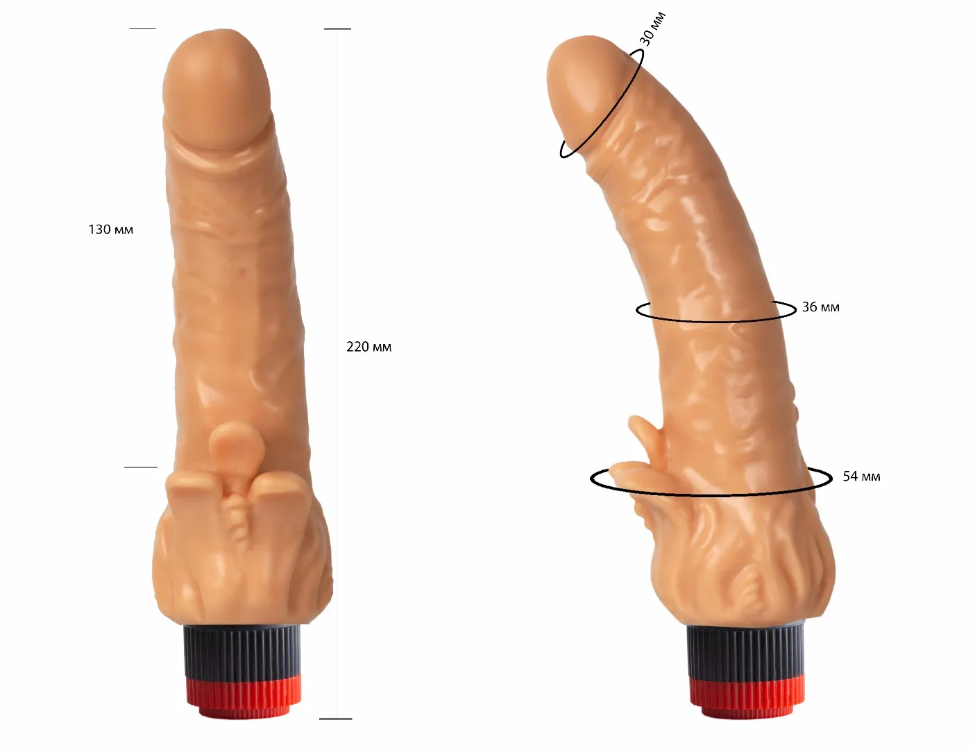 вибратор гелевый с отростком 110200ru в России