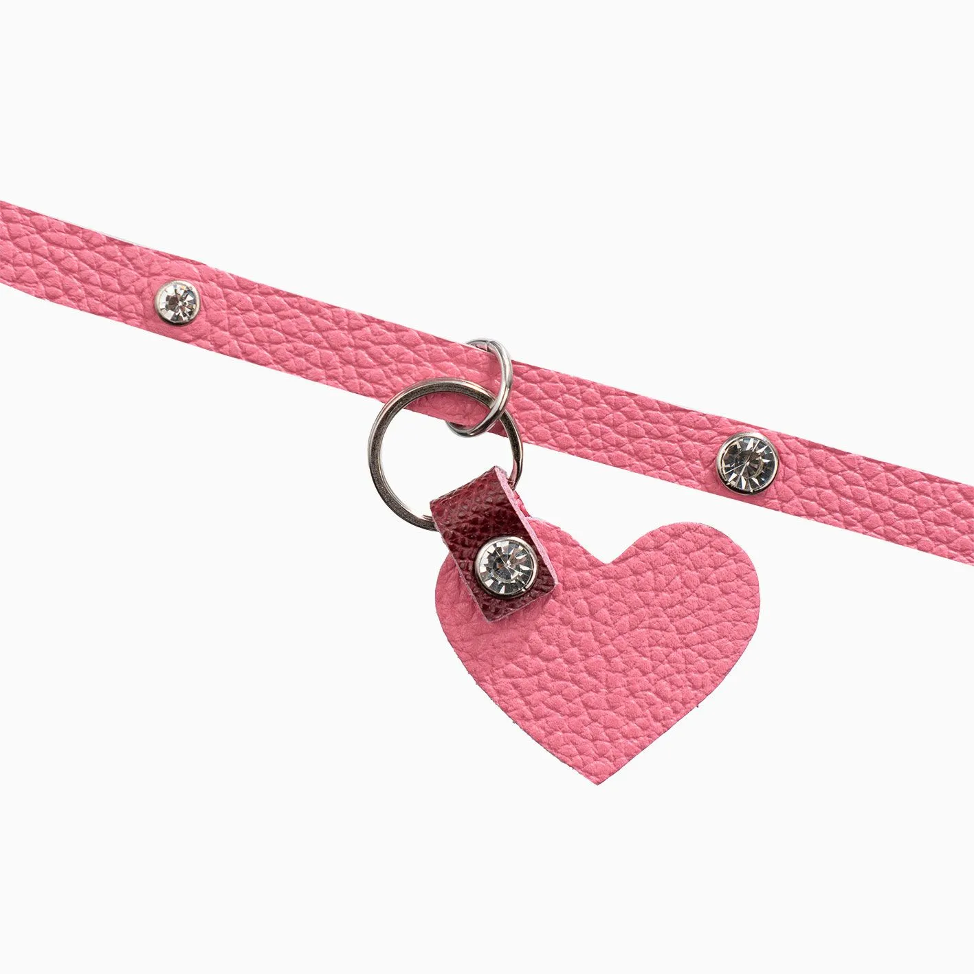 чокер со стразами и съёмным сердцем, розовый в России