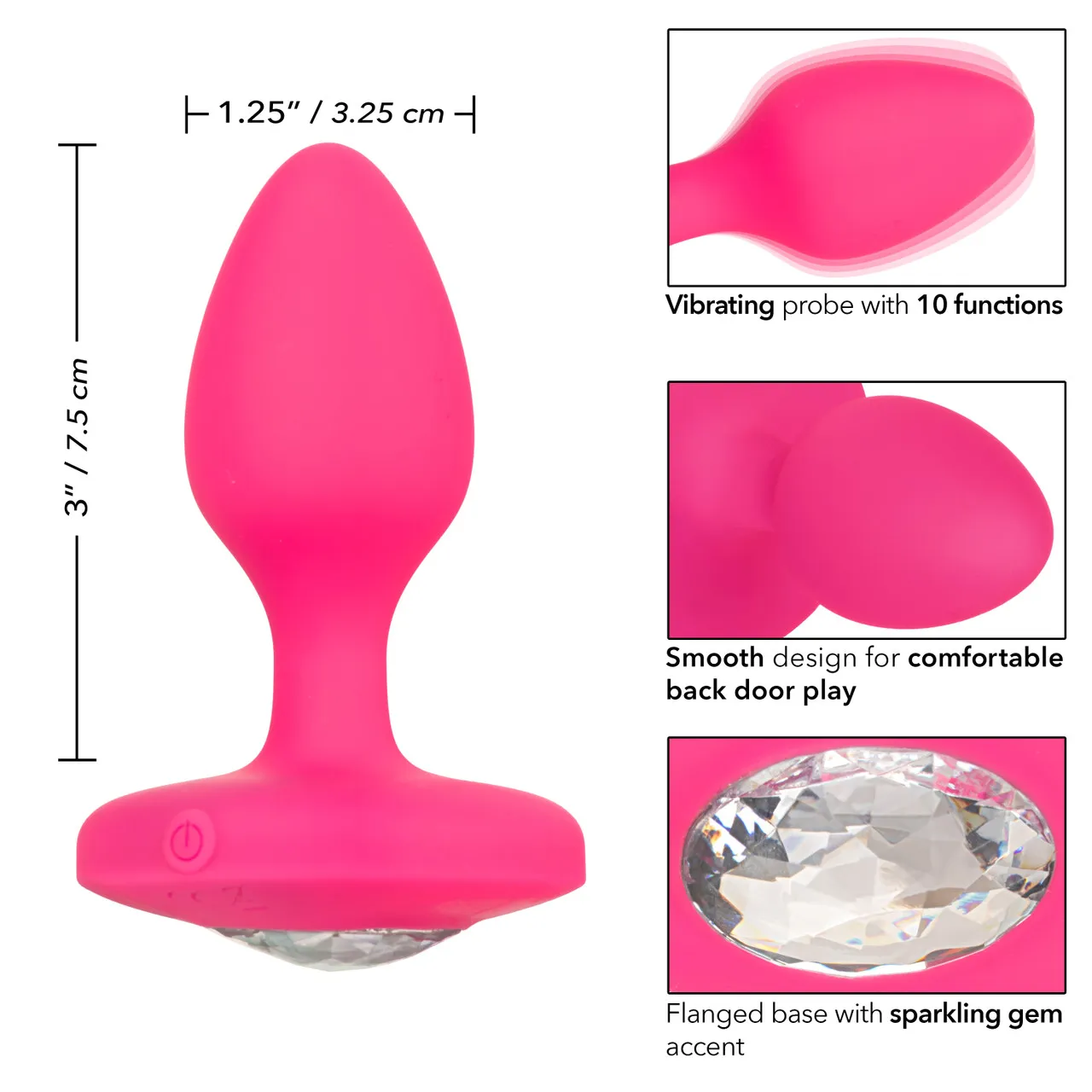 перезаряжаемая анальная вибропробка cheeky gems medium rechargeable vibrating probe в России