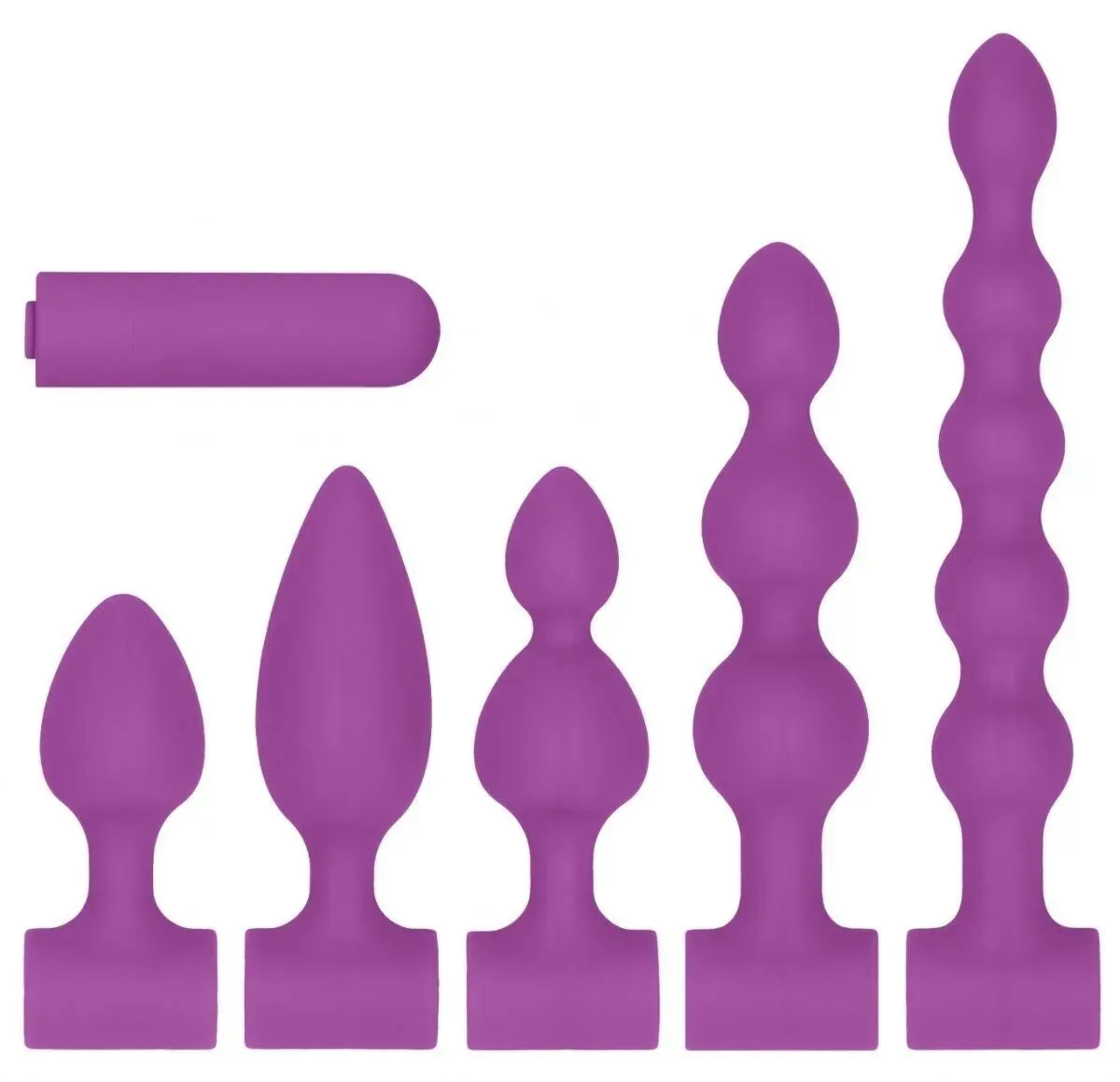 набор анальных стимуляторов shots media usb-rechargeable anal set, фиолетовый в России