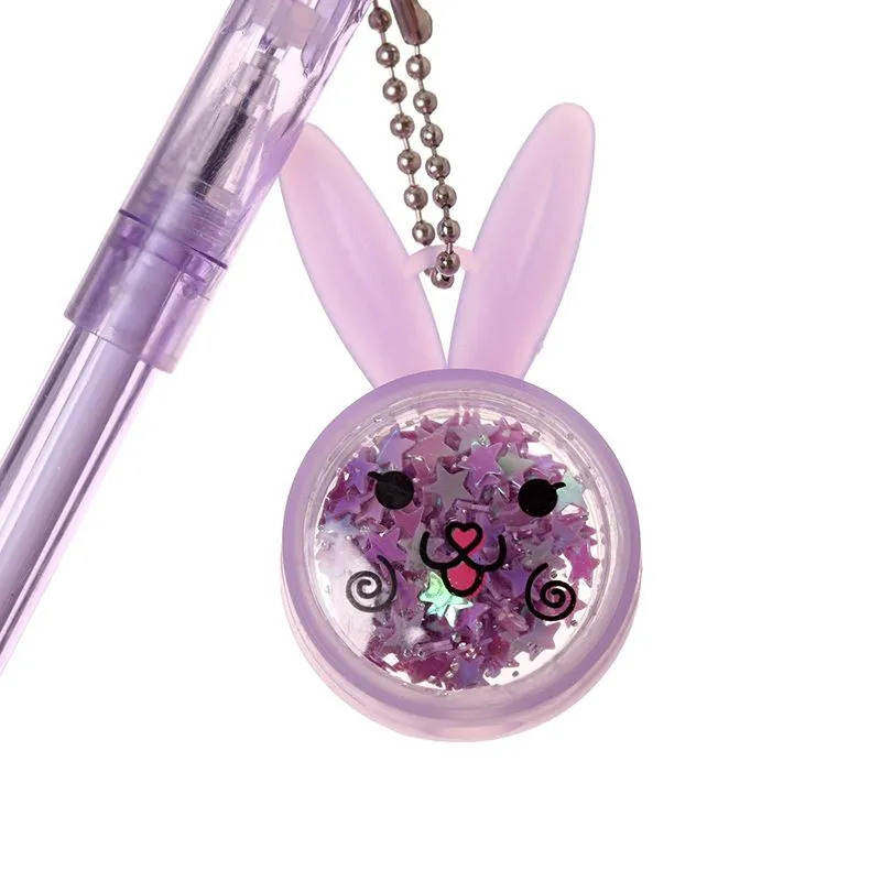 ручка гелевая брелок блеск зайка в России